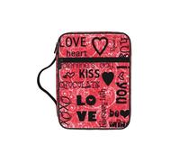 VCzsdff Sac de rangement imprimé pour la Saint Valentin, support de papeterie résistant à l'eau, étui d'étude de culte d'église