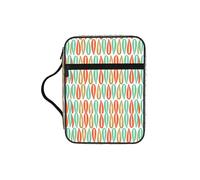 VCzsdff Sac de rangement imprimé style moderne du milieu du siècle, support de papeterie résistant à l'eau, étui d'étude de culte d'église