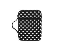 VCzsdff Sac de rangement noir et blanc à pois imprimés, résistant à l'eau, étui d'étude pour église