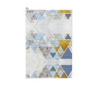 VCzsdff Serviette de golf durable à motif géométrique abstrait, serviette de golf gaufrée en microfibre avec mousqueton clip, accessoires de golf indispensables