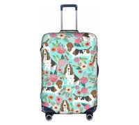 VCzsdff Sweet Basset Hound Housse de protection lavable anti-rayures pour valise de 45,7 à 81,3 cm, blanc, M