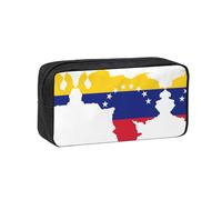 VCzsdff Trousse à stylos avec imprimé drapeau du Venezuela - Organiseur de papeterie durable - Pochette en polyester pour le travail, les trajets universitaires