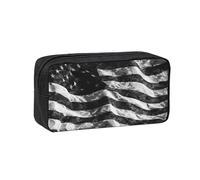 VCzsdff Trousse à stylos avec motif camouflage imprimé drapeau américain - Organiseur de papeterie durable avec fermeture éclair - Pochette en polyester pour le travail, les trajets universitaires