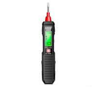 VD807 Stylo détecteur de tension numérique avec détection de fil sous tension, alarme sonore et lumineuse, lampe de poche LED et capuchon de protection amovible pour tests électriques (noir)