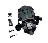 VDAMTPOGZ Harnais de Poitrine Souple et réglable for Chiens de Petite et Moyenne Taille, Compatible avec Les Accessoires GoPro 13 et 12, et supportant Deux caméras.(Black Set)