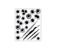 VDARK Autocollants de voiture 3D trous de balle film vinyle film de signalisation autocollant caché PVC étanche réfléchissant pour camion carrosserie pare-chocs avant arrière porte coffre kit pack lot