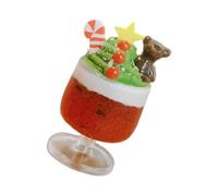 Vdaxvme 1/12 Maison de poupée Miniature Boissons de Noël Modèle Figure avec Conception réaliste Pain Homme Boissons pour Scène Affichage Vacances Miniature Modèle Figure