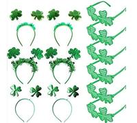 Vdaxvme 1 ensemble de serre-tête trèfle pour femme avec lunettes de soleil pour cosplay, bal de fin d'année, fournitures de fête pour adulte unisexe