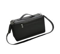Vdaxvme 120 emplacements de grande capacité Multicouche Marqueurs avec bandoulière Cuir Art Marqueurs Sac de transport Marqueur, Noir , 35x10x19cm