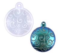 Vdaxvme 3 styles de moules en silicone époxy pour porte-clés de la série de Noël, collier, pendentif, bijoux, artisanat moule pour Noël