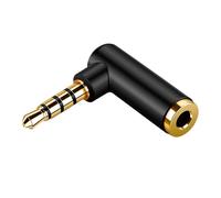 Vdaxvme Adaptateur mâle vers femelle de 3,5 mm avec prise coudée réduisant la fatigue de la main pendant une longue durée de jeu en forme de L connecteur de câble d'extension sonore