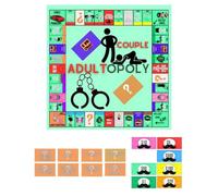 Vdaxvme Adultopoly Couples Jeu de société Inclure Jeu de cartes Opoly pour petite amie, petit ami, couples Date Activités pour adultes Planche