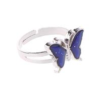 Vdaxvme All Match Pour Papillon Changement de Couleur Taille Réglable Bague d'humeur Doigt pour Filles Garçons Femmes Bagues Bijoux Bijoux Attelle de Doigt Mesure Mesure