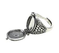 Vdaxvme Anneaux ouverts Gawu Box avec compartiment secret Taille réglable Anneaux d'ouverture Alliage Accessoire de mode pour tenues tendance Pers