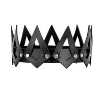 Vdaxvme Bandeau en cuir noir respirant léger couronné pour festivals, réceptions, fêtes à thème, coiffe tendance pour femmes
