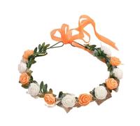 Vdaxvme Bandeaux de fleurs pour femme - Couronne de fleurs pour fête de mariage - Couronne florale - Couronne de cheveux