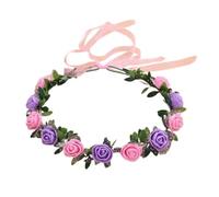 Vdaxvme Bandeaux de fleurs pour femme - Couronne de fleurs pour fête de mariage - Couronne florale - Couronne de cheveux