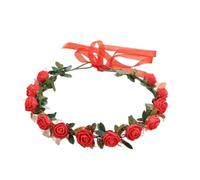 Vdaxvme Bandeaux de fleurs pour femme - Couronne de fleurs pour fête de mariage - Couronne florale - Couronne de cheveux