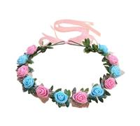 Vdaxvme Bandeaux de fleurs pour femme - Couronne de fleurs pour fête de mariage - Couronne florale - Couronne de cheveux