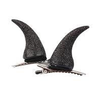 Vdaxvme Barrettes d'Halloween en corne de diable - Pinces à cheveux - Accessoires de cheveux pour cosplay