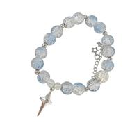 Vdaxvme Bijou de poignet tendance avec perles élastiques et cristaux - Cadeau idéal pour les amis et la famille
