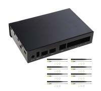 Vdaxvme Boîtier robuste en aluminium pour carte de développement Banana PiR3 - Boîtier de refroidissement amélioré - 8 antennes - Dissipateur thermique
