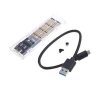 Vdaxvme Boîtier SSD M.2 NVME transparent - Boîtier rigide USB de type C sans outil - Boîtier pour M.2 PCIe NVMe SSD 2230-2280