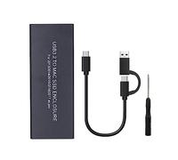 Vdaxvme Boîtier SSD portable pour Book Air USB 3.2 vers NVMEExpress/AHCI pour un transfert rapide de données