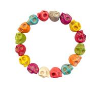 Vdaxvme Bracelet élégant et tendance avec perles turquoise et motif tête de mort - Léger et confortable - Idéal pour un usage quotidien - Chaîne de main tendance, One Size, Comme décrit, Comme décrit.