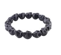 Vdaxvme Bracelet élégant et tendance avec perles turquoise et motif tête de mort - Léger et confortable - Idéal pour un usage quotidien - Chaîne de main tendance, Taille unique, Comme décrit, Comme
