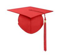 Vdaxvme Breloque à pompons, chapeau de remise de diplôme, souvenir académie, franges, remise de diplôme pour les occasions spéciales, rouge, Adults