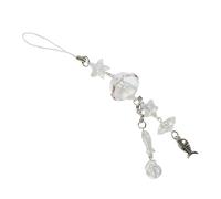Vdaxvme Breloque de téléphone perlée sur le thème marin avec poisson et conque - Cordon de téléphone élégant pour une personnalisation, 16cm, Acrylique