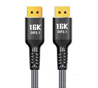 Vdaxvme Câble d'affichage de jeu DisplayPort 2.1 16K @ 30 Hz 10K @ 60 Hz pour transmission vidéo moniteur de jeu cordon
