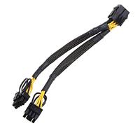 Vdaxvme Câble d'alimentation GPU en cuivre pur 8 broches vers 8 broches pour carte graphique 8p vers 6+2 câble répartiteur 8 7 pouces