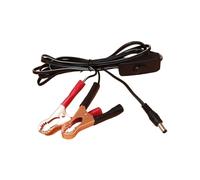 Vdaxvme Câble d'alimentation mâle flexible CC 5,5 x 2,1 mm vers 2 pinces crocodiles pour ventilateur de refroidissement 300 cm Ouverture à clip