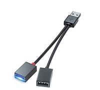 Vdaxvme Câble d'alimentation USB 2 en 1 pour ventilateurs, souris, lecteurs pour souris, rallonges de transfert de données, câble d'alimentation