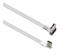 Vdaxvme Câble plat USB vers type C de 20 à 300 cm avec courbure à 90 degrés pour un espace restreint, compatible avec plusieurs appareils A à cordon de données