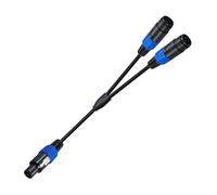 Vdaxvme Câble répartiteur professionnel 1 mâle vers 2 femelles Speakon vers Speakon avec connexion Twist Lock