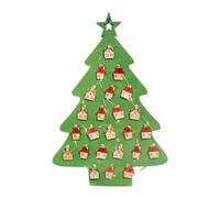 Vdaxvme Calendrier de Noël festif 24 jours en feutre avec décoration d'arbre de Noël avec lumière