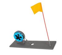 Vdaxvme Canne à pêche compacte avec marquage de drapeau Construction en plastique Pliable pour un transport facile Pêche en hiver. Canne à pêche compacte sur glace avec marquage de drapeau