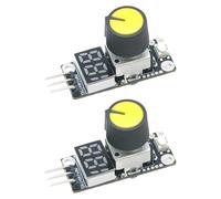Vdaxvme Carte de Commande des gaz PWM avec Affichage LED, Bouton-Poussoir et embase à 3 Broches pour Les projets de réglage de modèles et de contrôle de Ventilateur