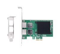 Vdaxvme Carte réseau 2 ports I350T2 I350AM2 puce PCIE 1X vers 2X 10/100/1000Mbps Gigabit Ethernet carte pour PC