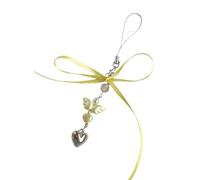 Vdaxvme Chaîne de téléphone portable avec pendentif en forme de cœur scintillant sur le thème des anges, One Size, Comme décrit, Comme décrit