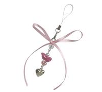 Vdaxvme Chaîne de téléphone portable avec pendentif en forme de cœur scintillant sur le thème des anges, One Size, Comme décrit, Comme décrit