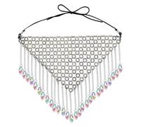 Vdaxvme Chaîne de visage en strass pour danse du ventre Spectacles Mascarade Accessoire de costume, Produit conforme à la description.