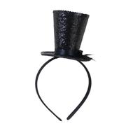 Vdaxvme Chapeau bibi vintage à paillettes exquises pour fête d'enfants, chapeau de pilulier pour Halloween