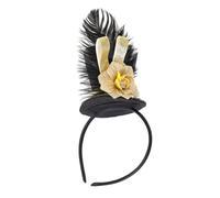 Vdaxvme Chapeau bibi vintage à paillettes exquises pour fête, mariage, costume de pilulier chapeau pour femme pour Halloween
