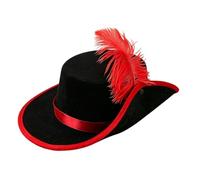 Vdaxvme Chapeau de Costume de Scène, Look Feutre Vintage | Accent latéral, couronne structurée pour portraits de fête, accessoire de costume vintage, look de garde-robe de