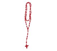 Vdaxvme Chapelet avec pendentif noué fait à la main - Fil de coton - Accessoire religieux pour un usage quotidien, fil de coton, Zircone cubique