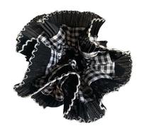 Vdaxvme Chouchous vintage en dentelle épais pour cheveux surdimensionnés en forme de beignets élégants pour queue de cheval pour femme